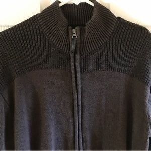 Method Mens zip front cardigan sweater size large brown two tone